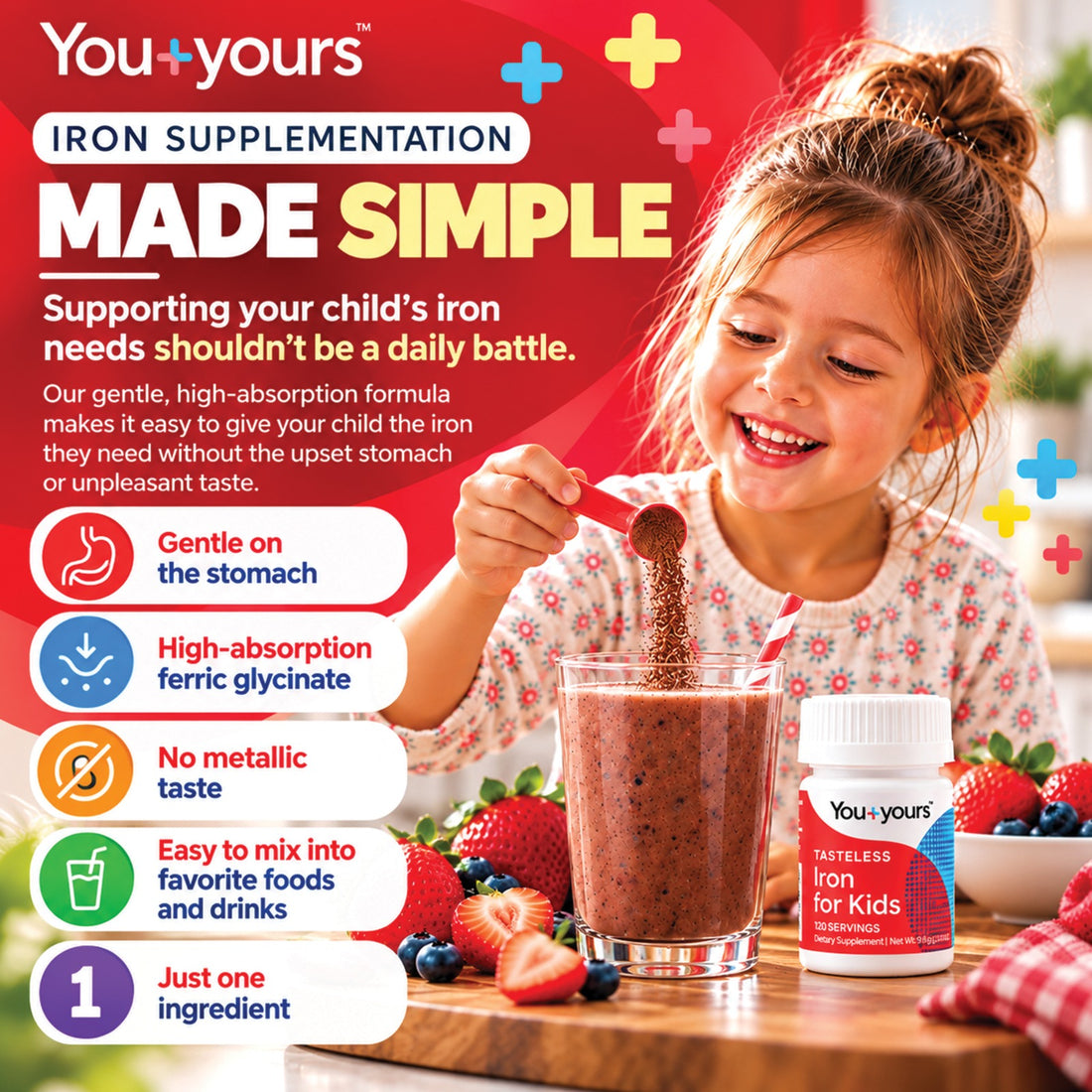 Tasteless Iron Powder for Kids