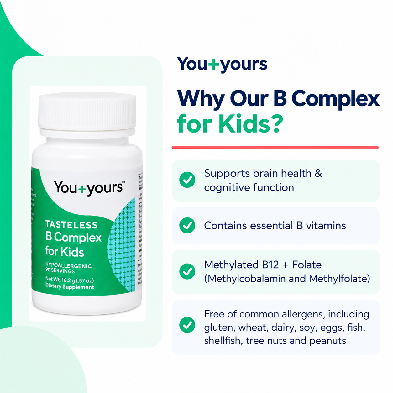 Tasteless B Complex Powder for Kids