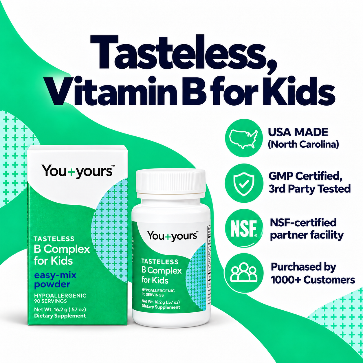 Tasteless B Complex Powder for Kids