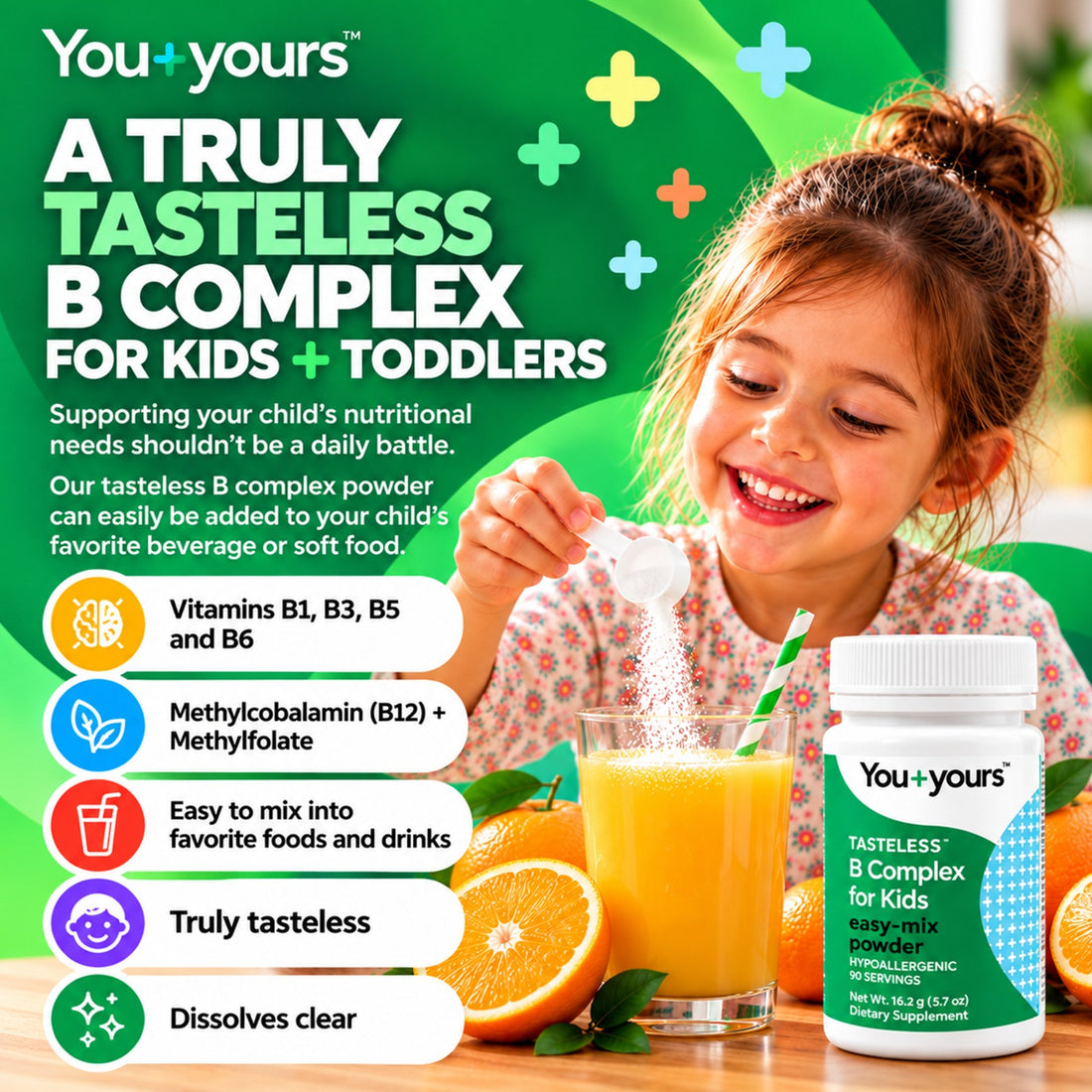 Tasteless B Complex Powder for Kids
